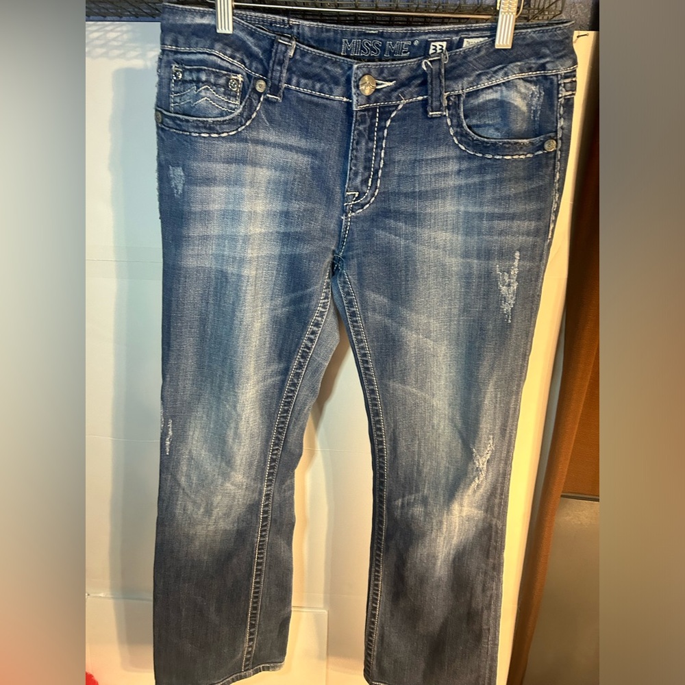 Miss Me Jeans 33 JE1045BL Boot Buckle